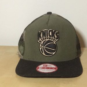 New York Knicks Trucker Mesh Camo Snapback